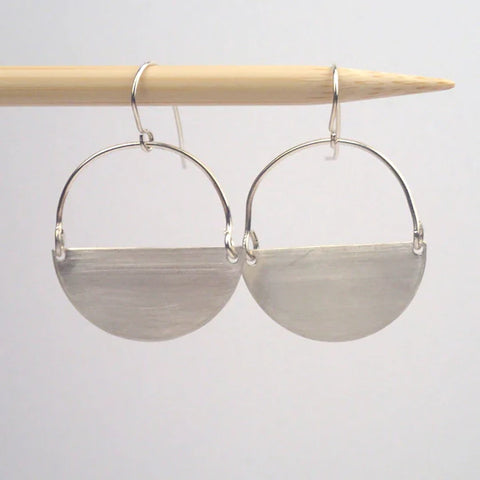 Silver Semi Circle Earrings - LMNT