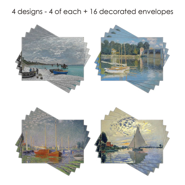 Monet Boats Notecard Box