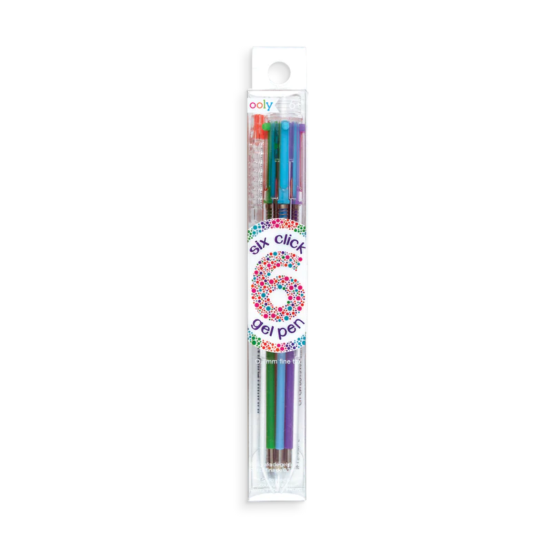 6 Click Multi Color Gel Pen - Fine Tip