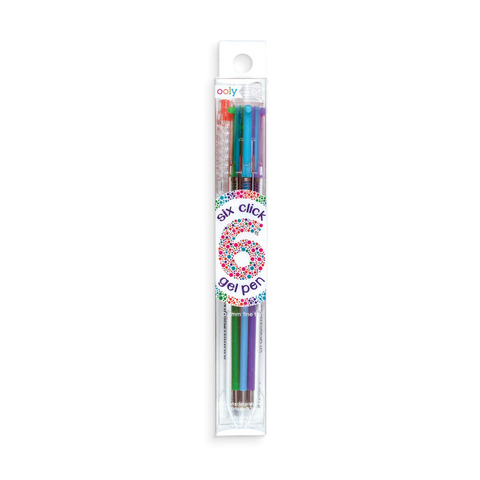 6 Click Multi Color Gel Pen - Fine Tip