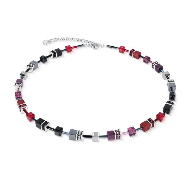 Necklace Ruby Noir Silver
