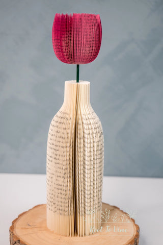 Book Flower with Vase