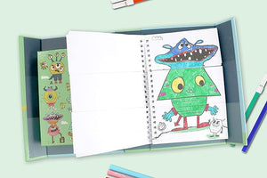 Monster Mash Mix and Match Coloring Set - Take Along Travel Kit