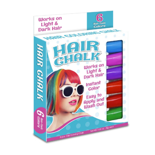 Hair Coloring Chalk, 6 Pack