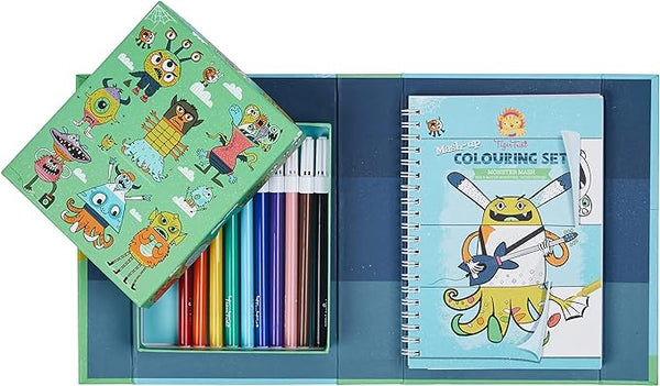 Monster Mash Mix and Match Coloring Set - Take Along Travel Kit