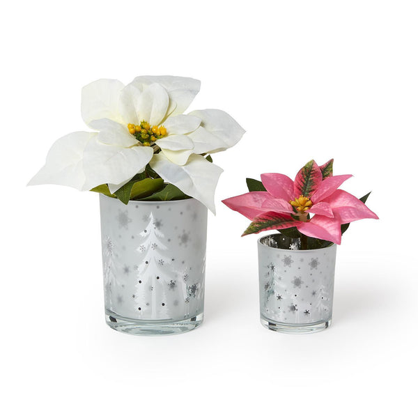 Frosted Winter Scene Tealight Holder