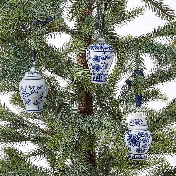 Blue and White Jar Ornament and Place Holder