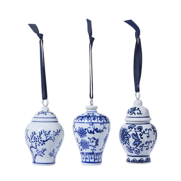 Blue and White Jar Ornament and Place Holder