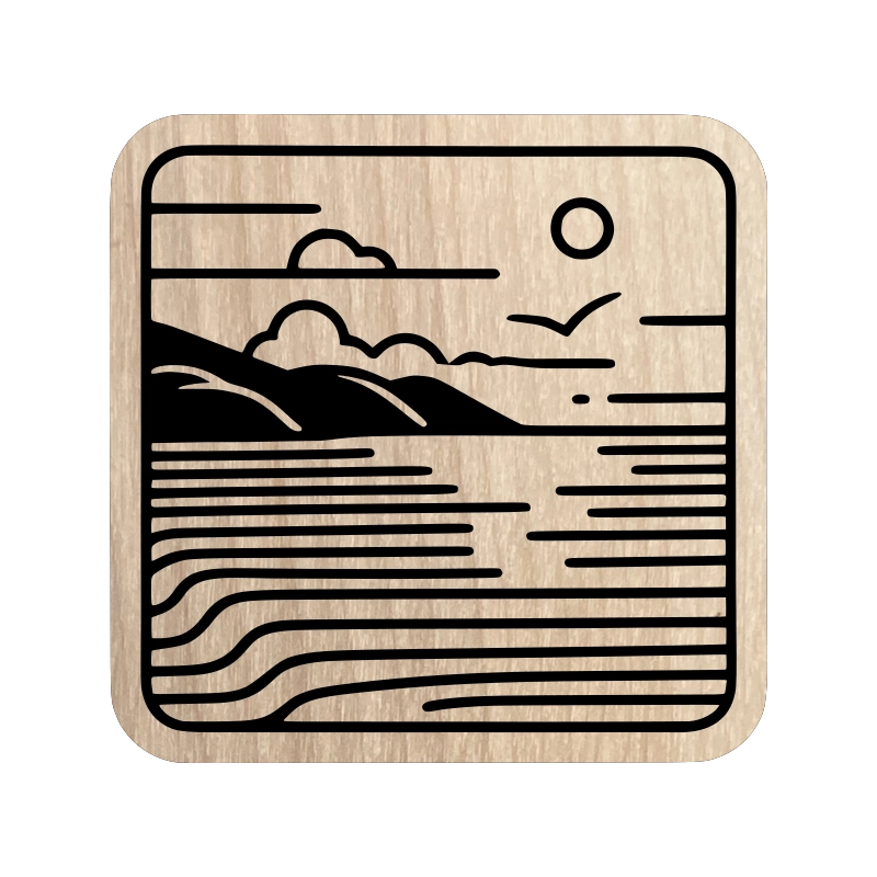 Eco Sticker - Coastal Landscape