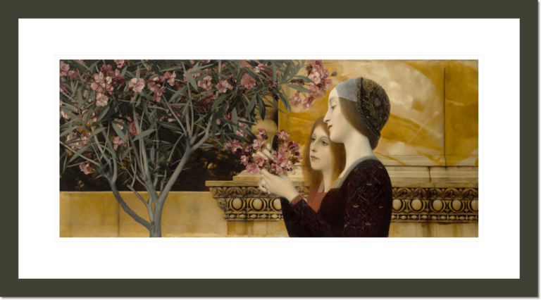 Klimt - Two Girls with Oleander Print