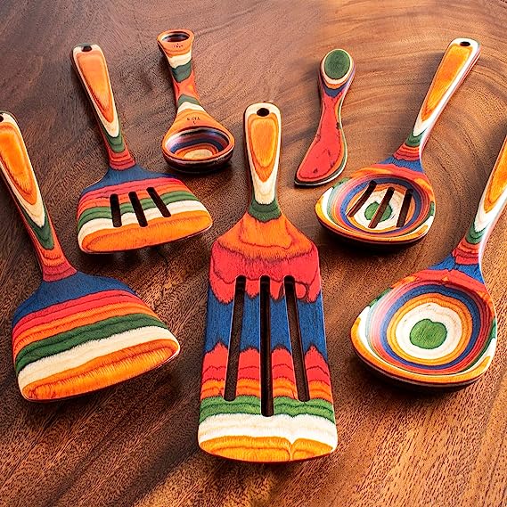 Colorful Birch Cooking Utensils