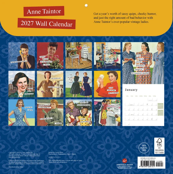 Anne Taintor 2027 Wall Calendar