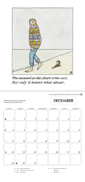 Edward Gorey 2024 Mini Wall Calendar