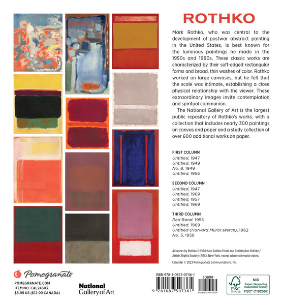 Rothko 2024 Mini Wall Calendar