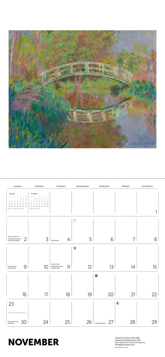 Claude 2025 Wall Calendar Wadsworth Atheneum