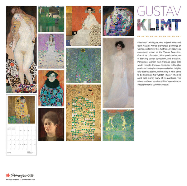 2026 Gustav Klimt Wall Calendar
