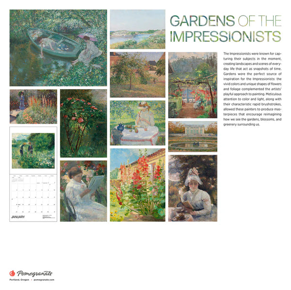 2026 Gardens of the Impressionists Wall Calendar