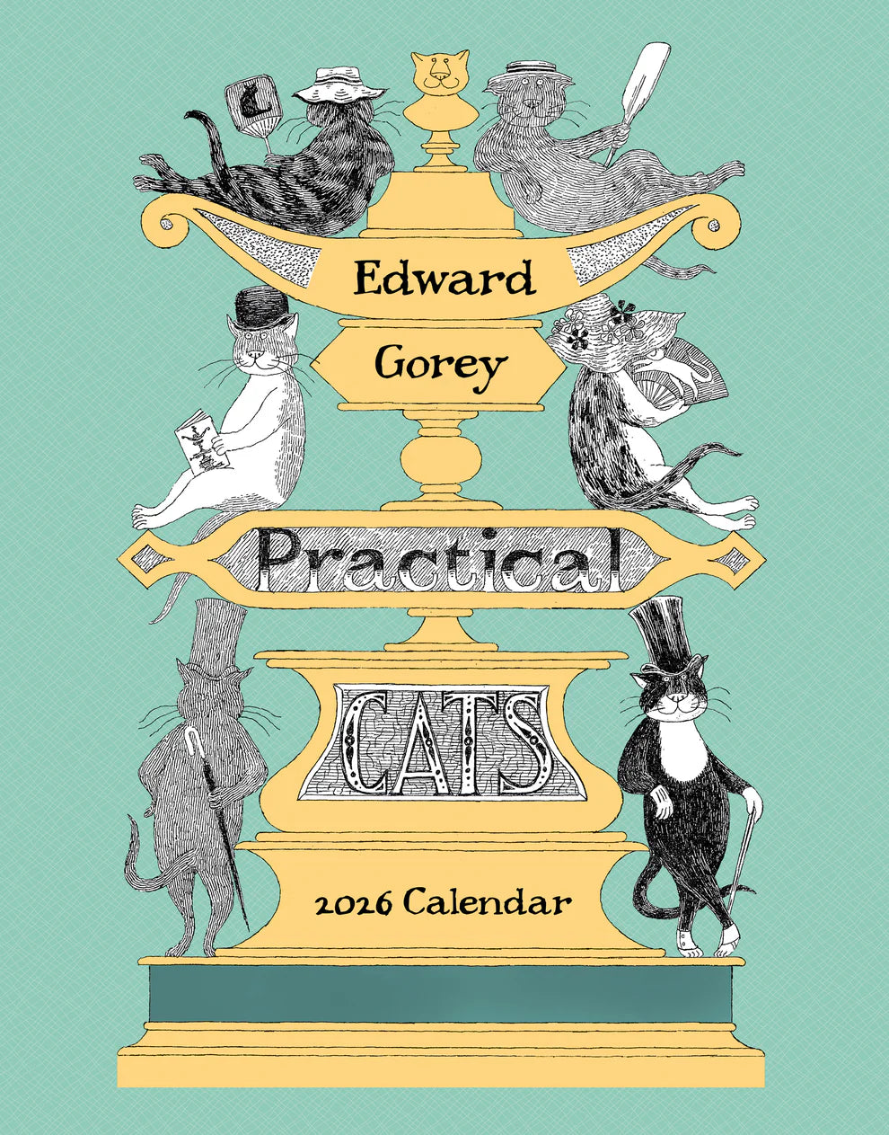 2026 Edward Gorey Mini Cats Wall Calendar