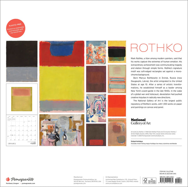 Rothko 2027 Wall Calendar