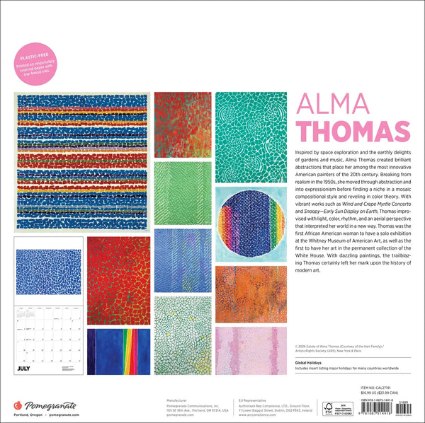 Alma Thomas 2027 Wall Calendar
