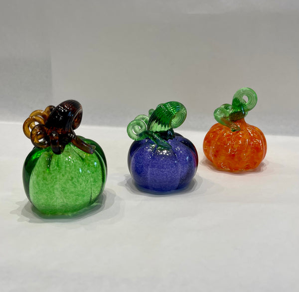 Silver Street Hand-blown Glass Mini Pumpkin