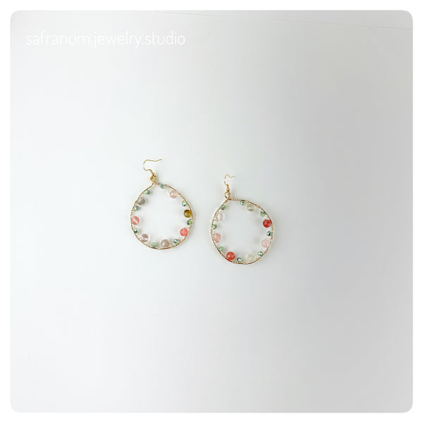Shabnam Pink Earrings - Safranum Jewelry