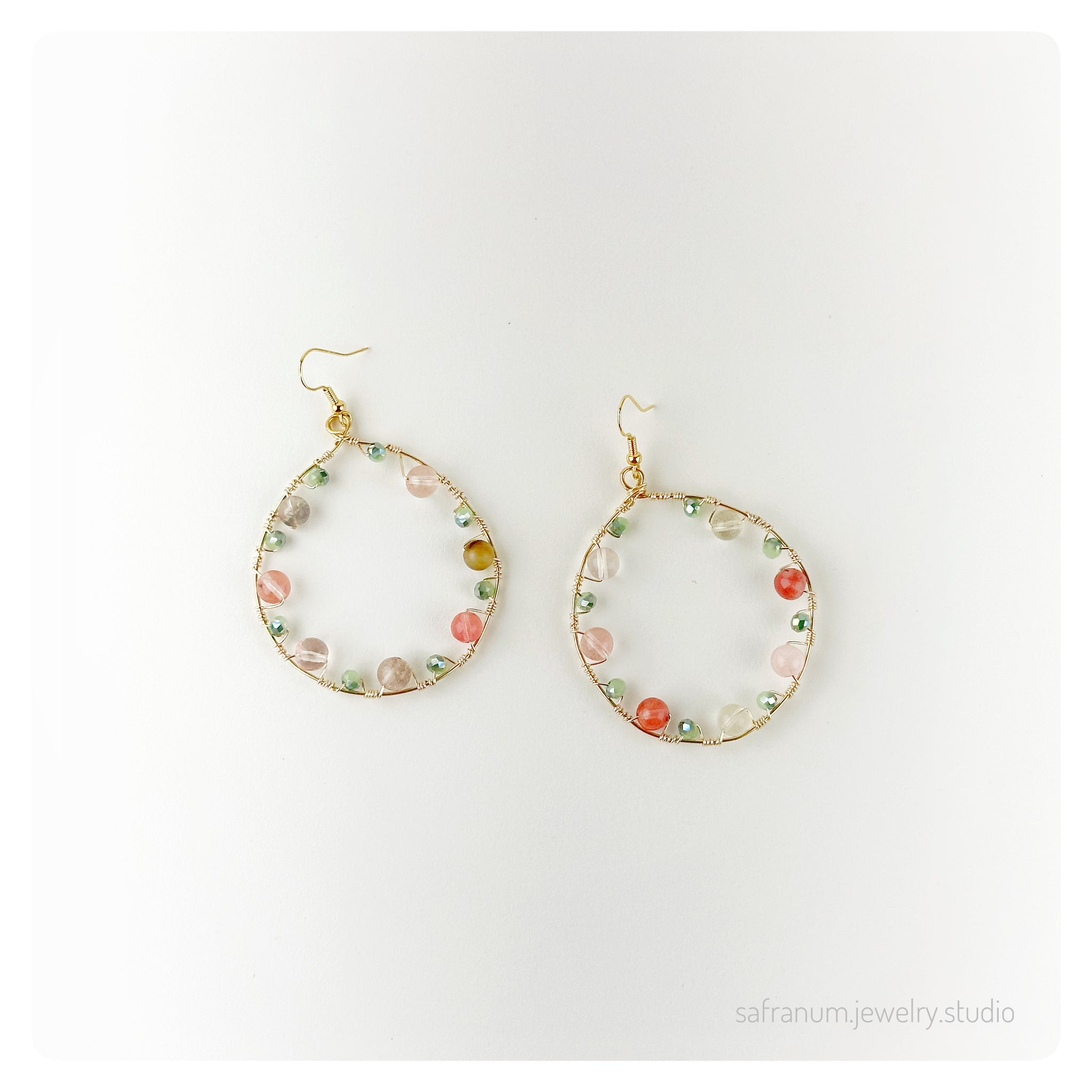 Shabnam Pink Earrings - Safranum Jewelry