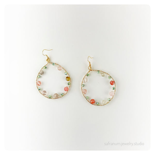Shabnam Pink Earrings - Safranum Jewelry