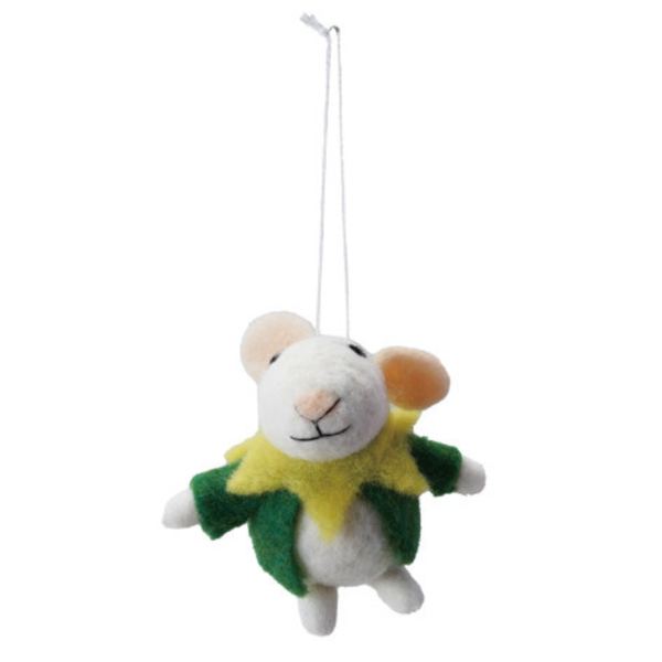 Festive Wool Mouse Ornament