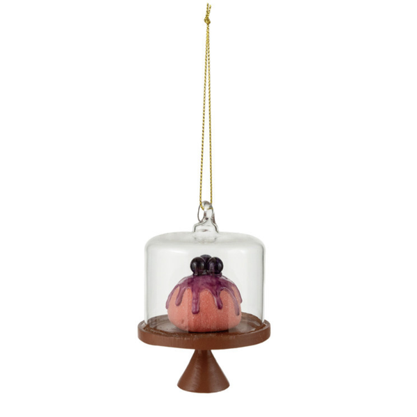 Cake Pedestal Glass Ornament