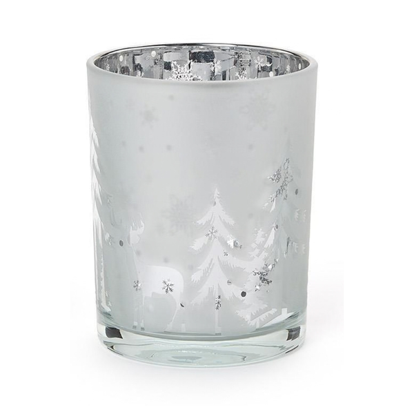 Frosted Winter Scene Tealight Holder