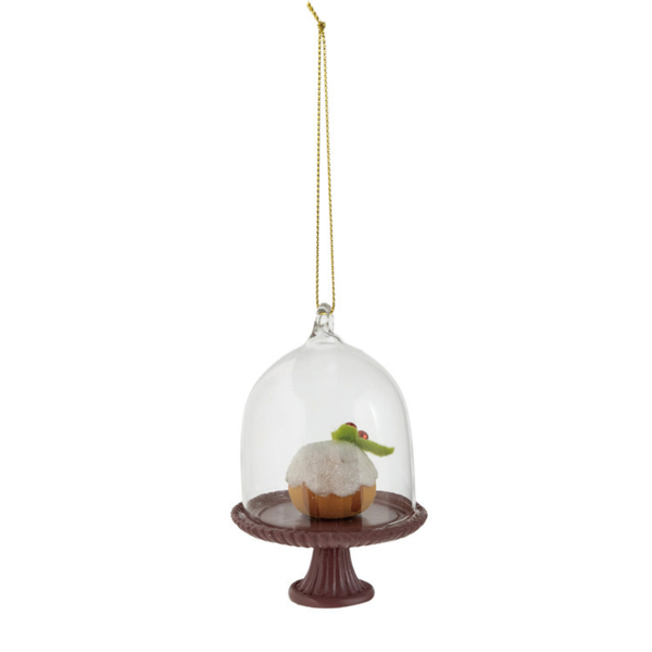 Cake Pedestal Glass Ornament