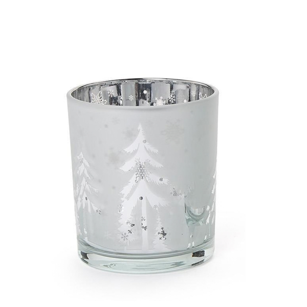 Frosted Winter Scene Tealight Holder