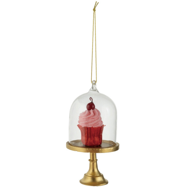 Cake Pedestal Glass Ornament