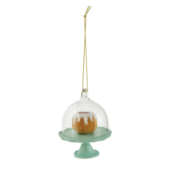 Cake Pedestal Glass Ornament