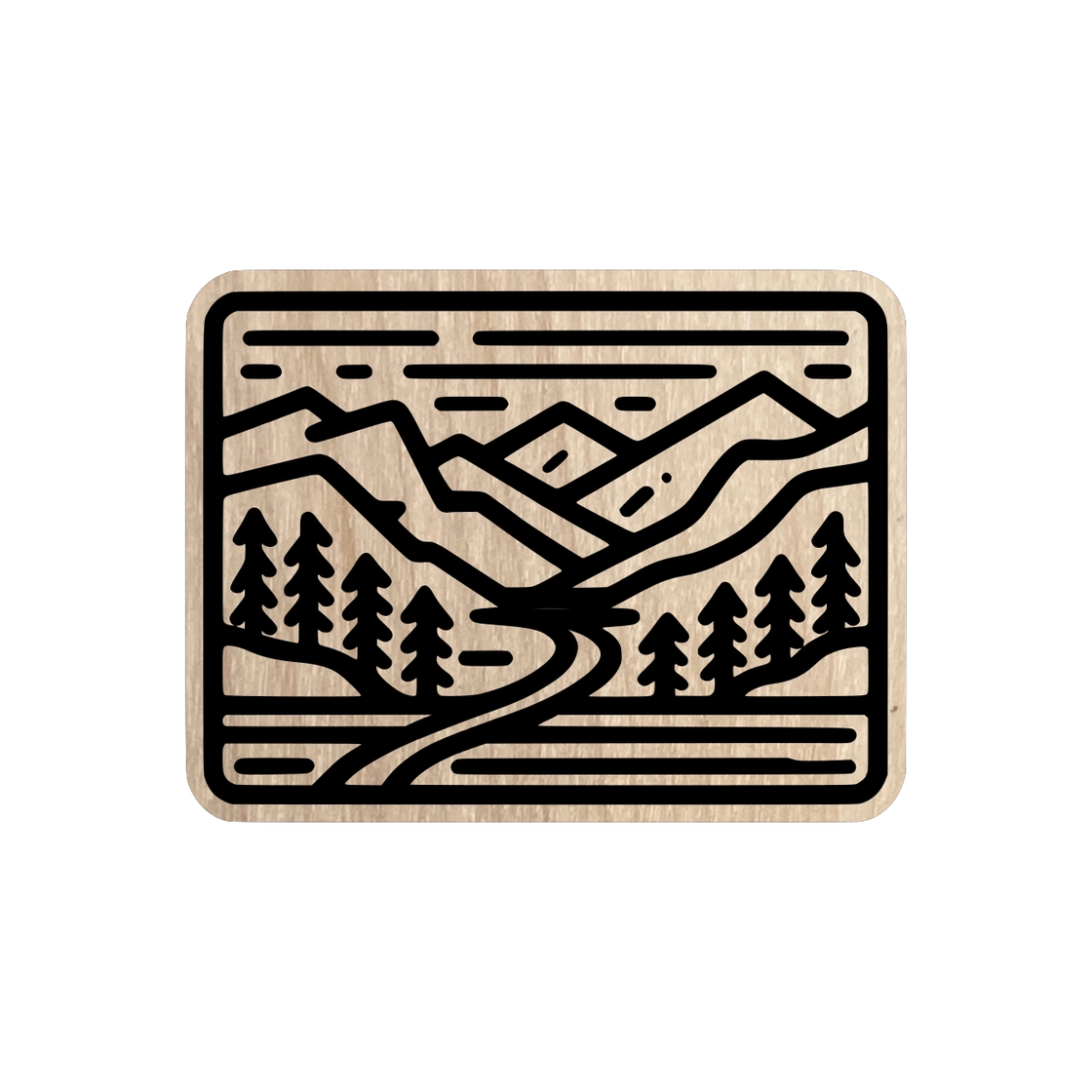 Eco Sticker - Mountain Valley Landscape