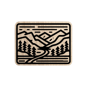 Eco Sticker - Mountain Valley Landscape