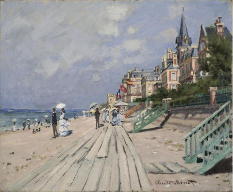 Monet, Beach at Trouville Magnet
