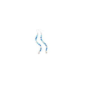 Blue Spiral Earrings