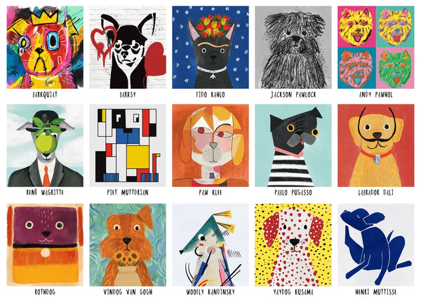 Art Dogs 1000 Piece Puzzle