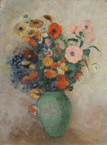 Odilon Redon - Bouquet of Flowers in Green Vase  16x20 Print