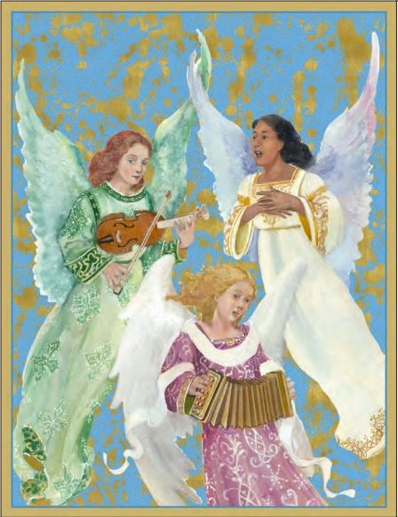 Boxed Holiday Cards - Trio of Singing Angels