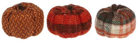 Mini Knitted Pumpkin Figurine