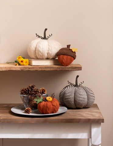 Knitted Pumpkin Figurine
