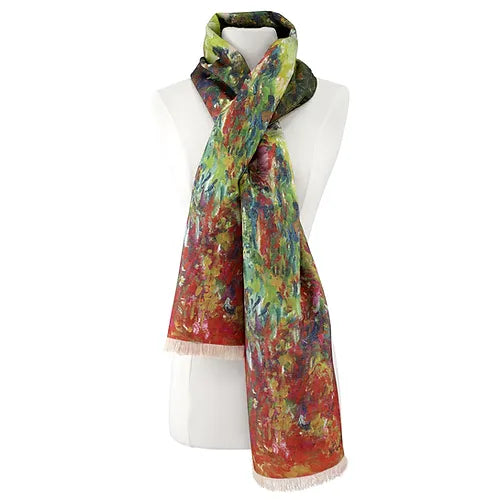 Monet - The Artist's House Viewed From Rose Garden - Viscose\Poly Scarf
