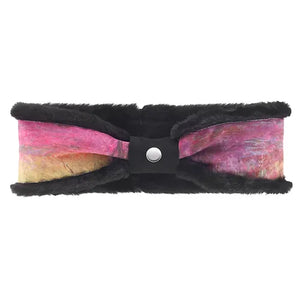 Waterlilies at Sunset Suede Headband