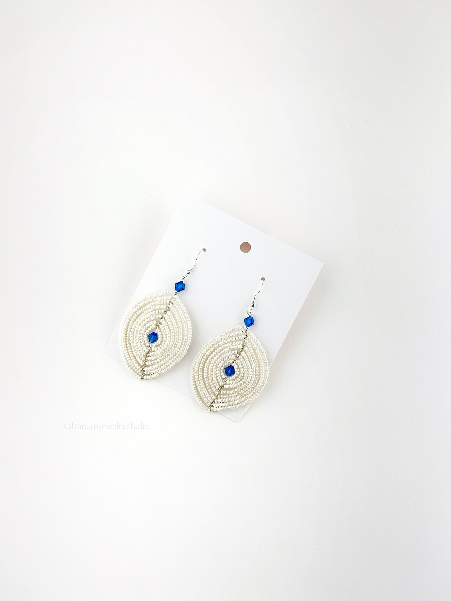 White Feather Earrings