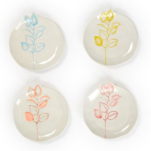 Floral Tidbit Plates