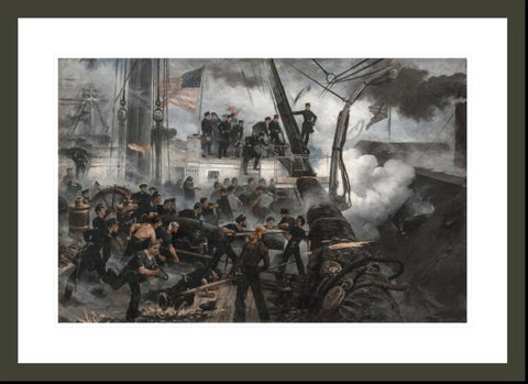 Overend- An August Morning with Farragut; the Battle of Mobile Bay, August 5th 1864 Print