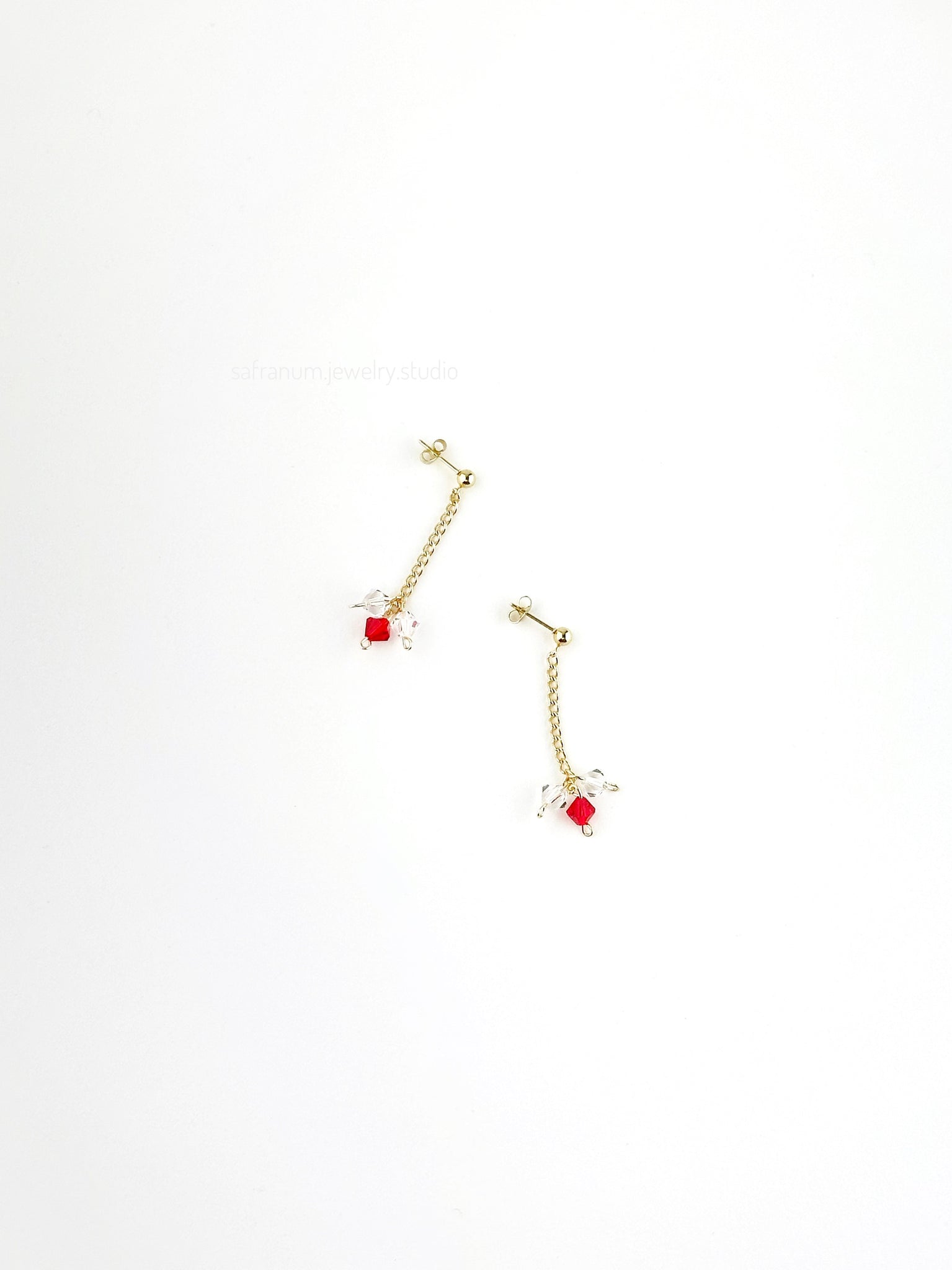 Red Lily Earrings Version 1